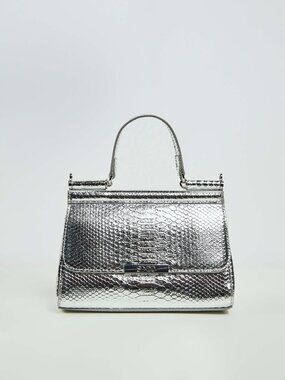 Rare SIXDO Metallic Croc-Embossed Handbag – Vietnamese Designer